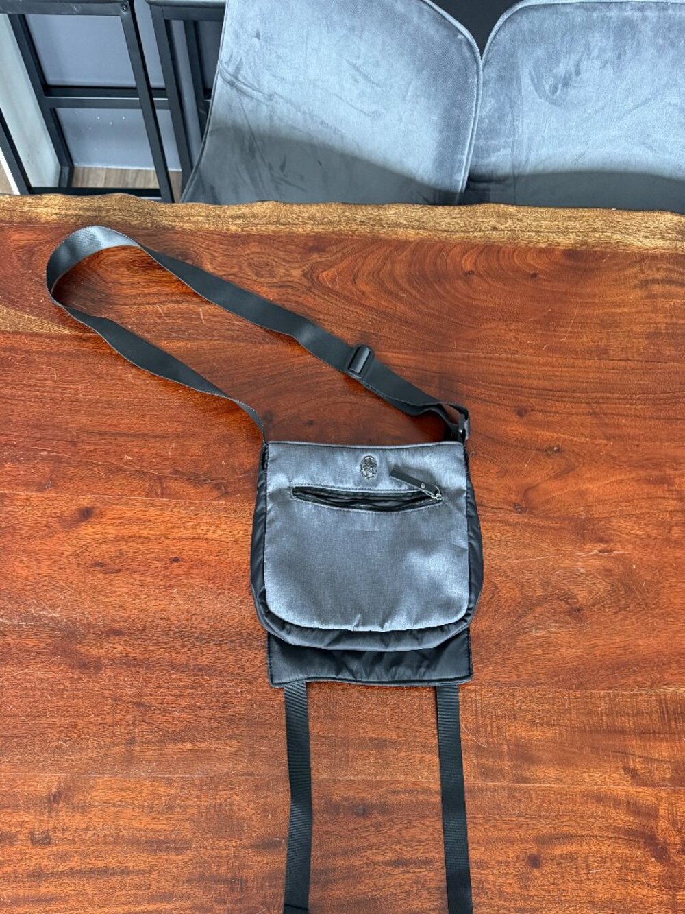 Bange 2875 Yoga Mat Carrier Sling Bag Gray Black Adjustable Strap